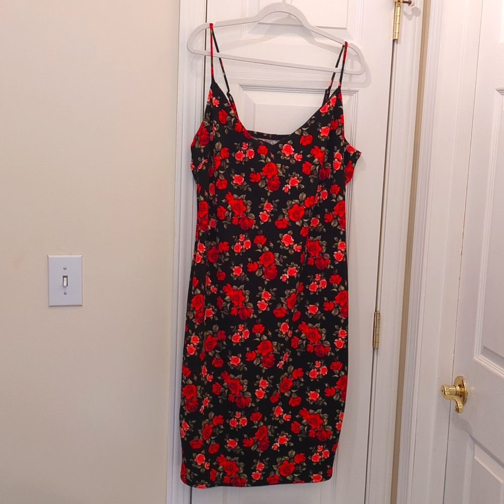 Lovesick Black Floral Bodycon Dress - NWT